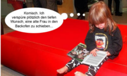 Kind bei der Lektüre eines grimmschen Märchens (Dank an schandmaennchen.de)